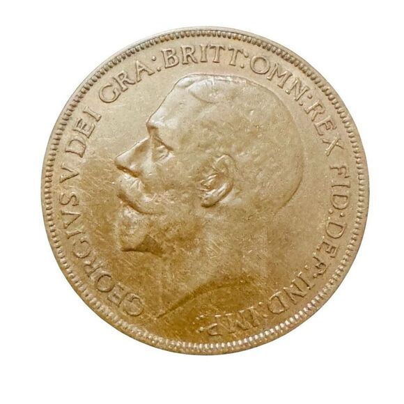 1921 1 Penny - George V Coin KM# 810 Bronze - Picture 1 of 9